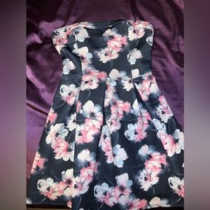 Strapless Cute flower summer dress